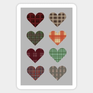 Checkered Hearts Magnet